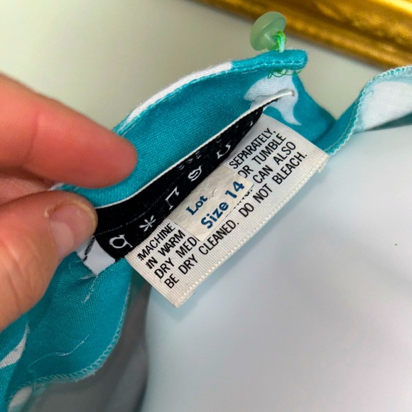 1980s Geometric Vintage Dress - Picture 7 of 8